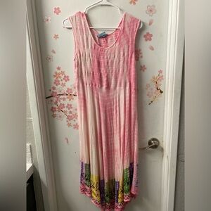 India Boutique Pink and Multicolor Casual Kids Dress